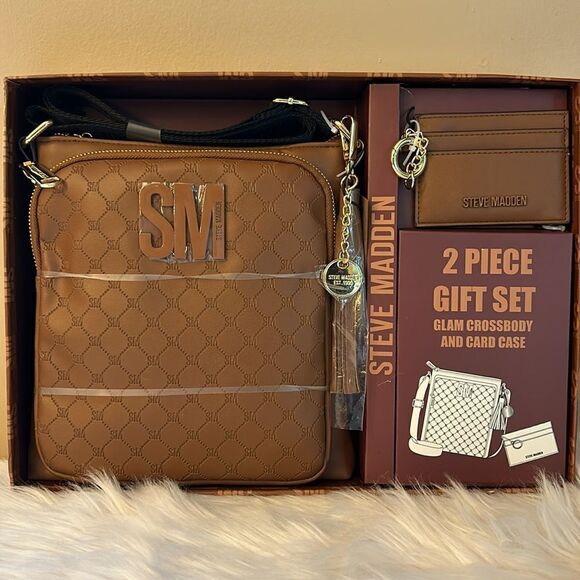 NIB Steve Madden 2PC Gift Set w/Wallet - Cognac - Picture 11 of 12